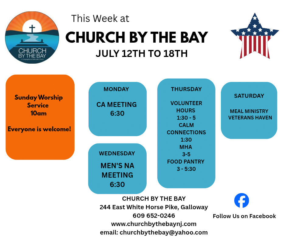 Week of July 12th 2026 graphic